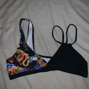 SHEIN Dragon Bikini Top- FITS LIKE MEDIUM